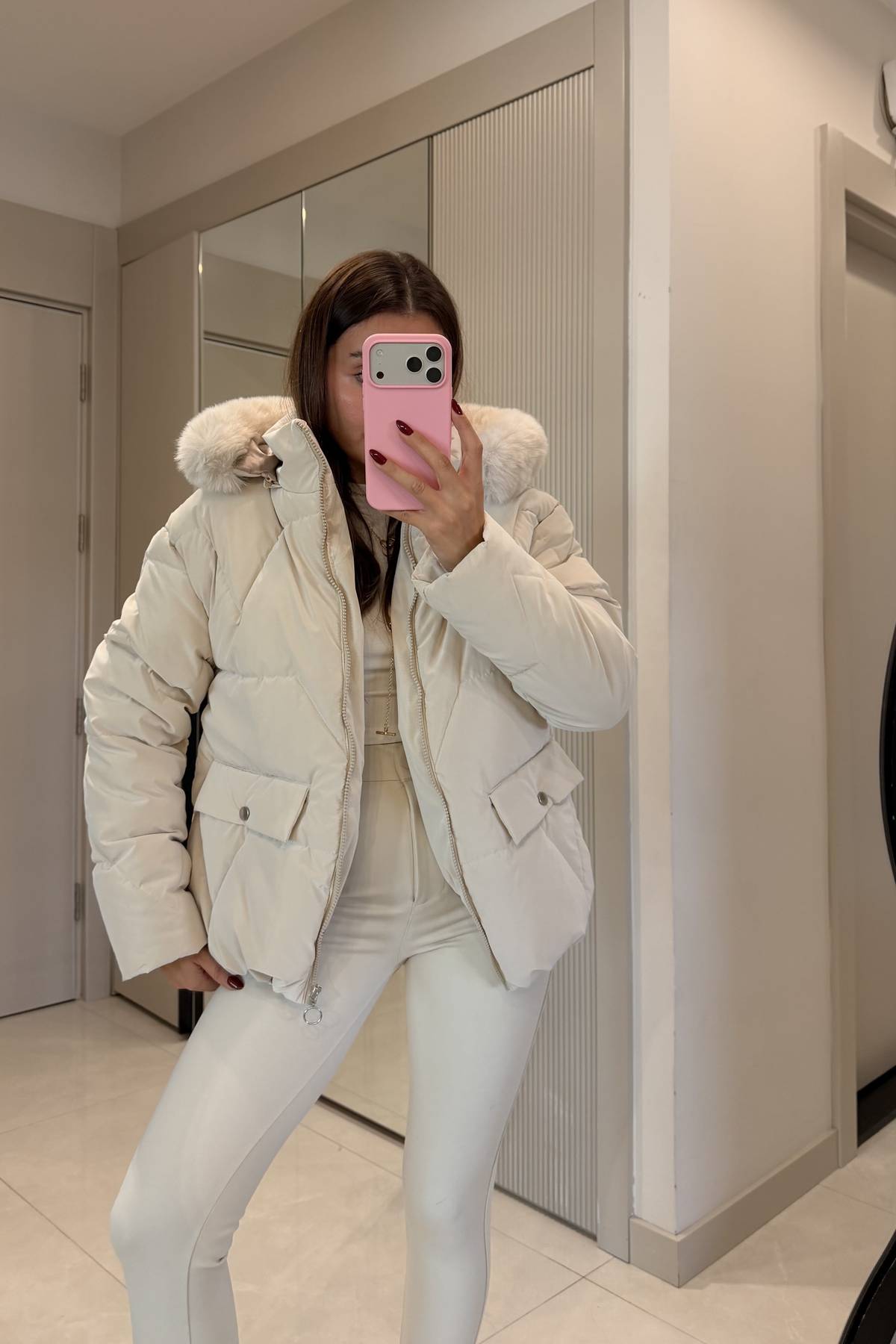 Angely Hooded Premium Puffer Coat — photograph 1