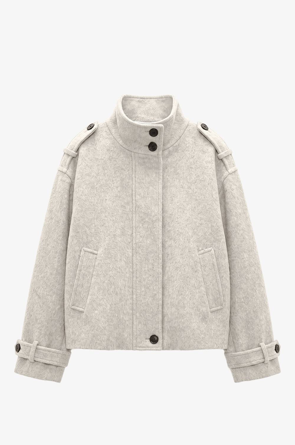 Ecru Hand Made Premium Short Coat — photograph 4