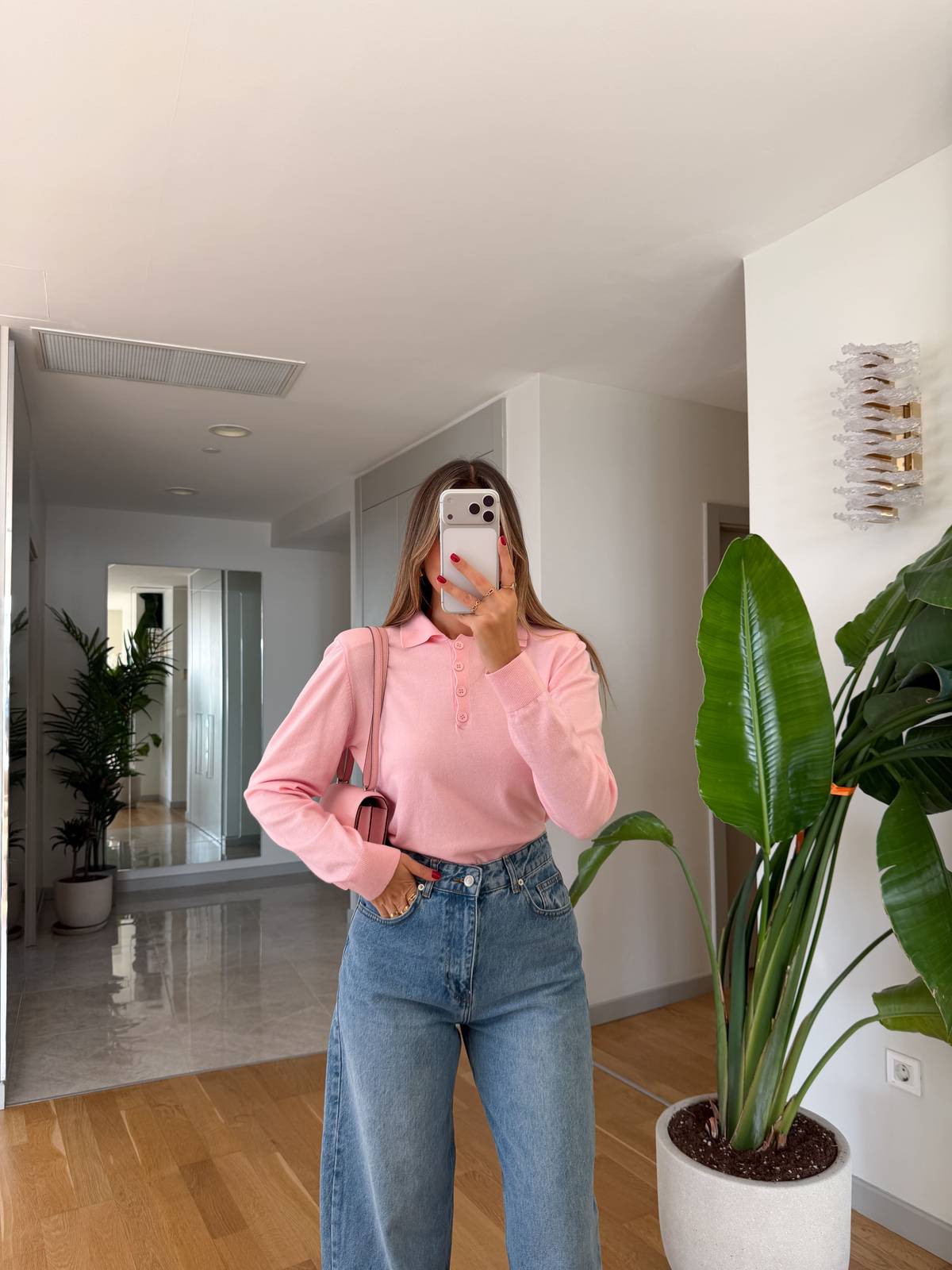 Davi Polo Neck Shoulder Padded Knit — photograph 1