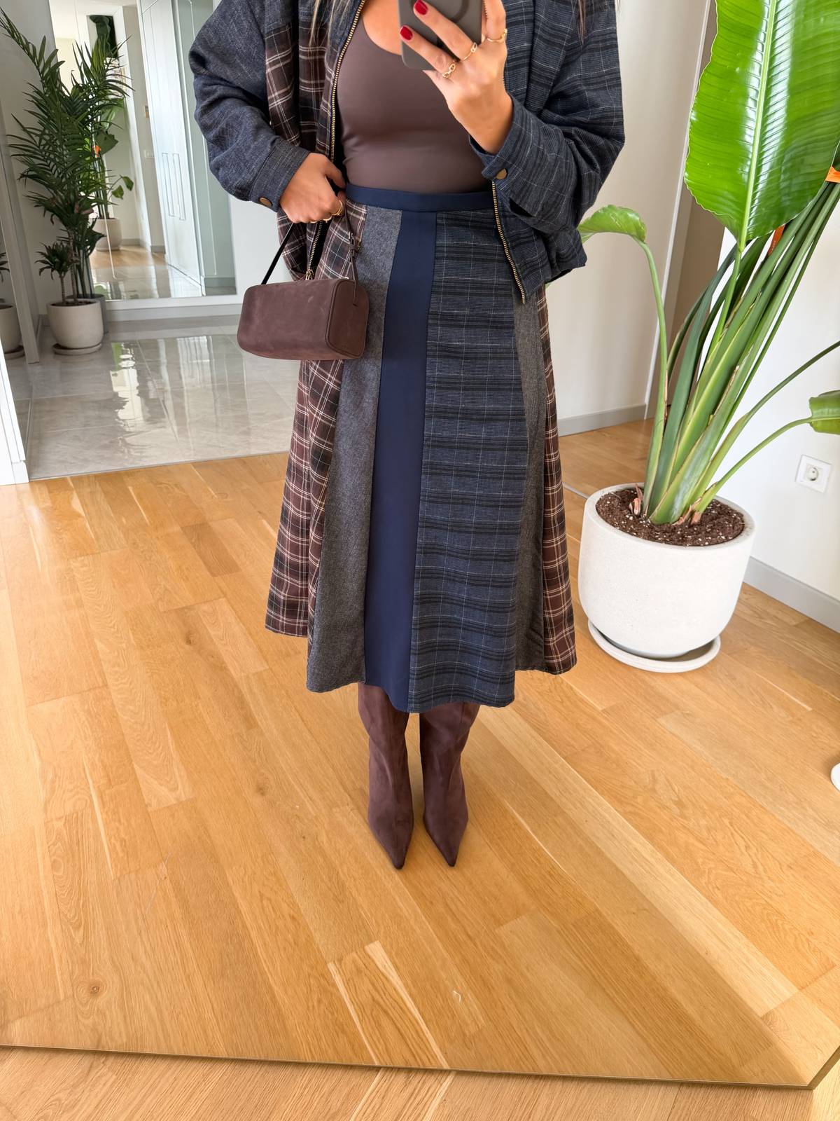 Patchwork Print Skirt And Jacket Set — photograph 3