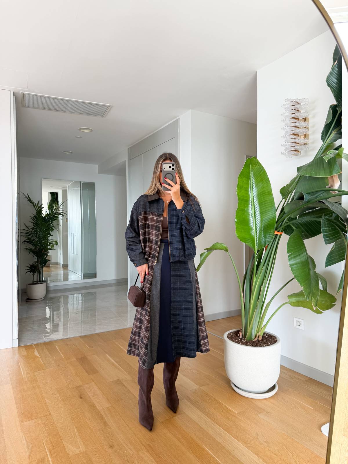 Patchwork Print Skirt And Jacket Set — photograph 1