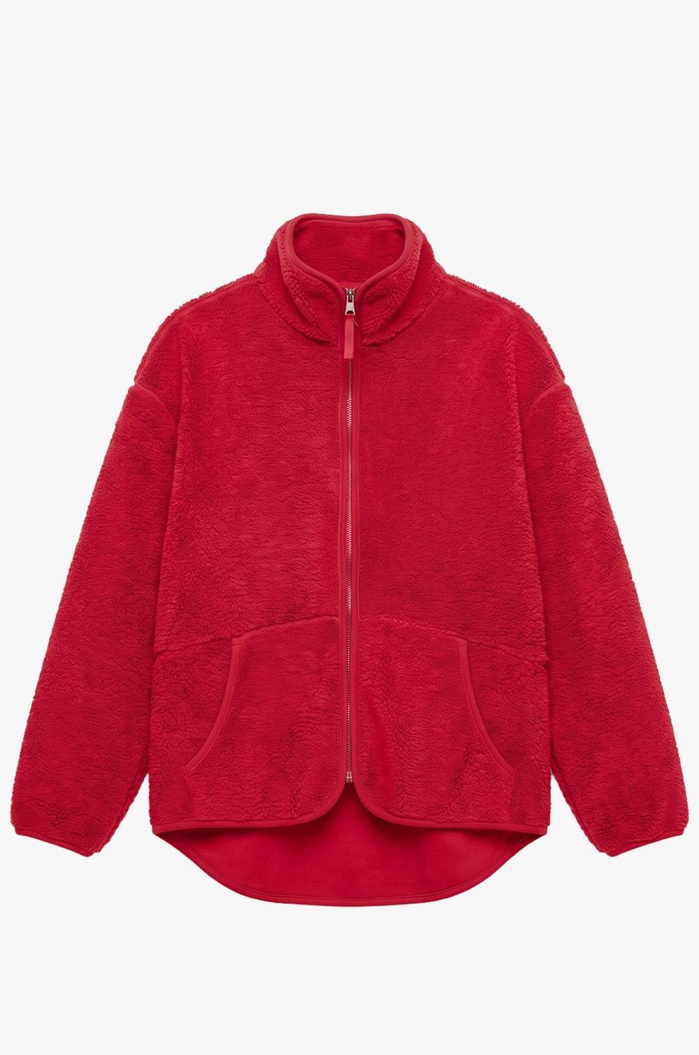 Red Zip Polar Jacket — photograph 4