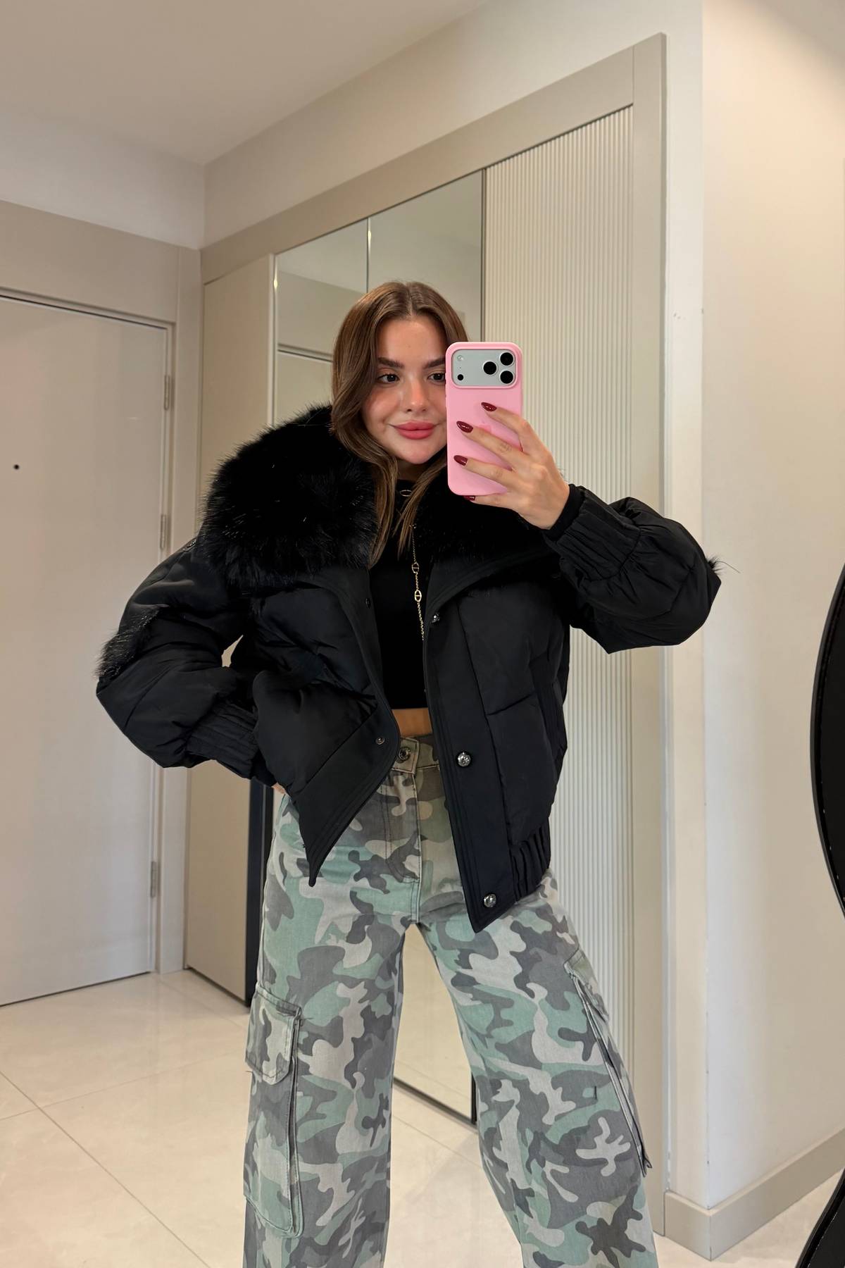 Dyson Fur Lined Puffer Coat