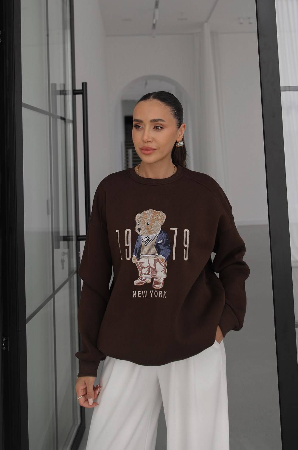 Teddy Print Sweatshirt — photograph 2