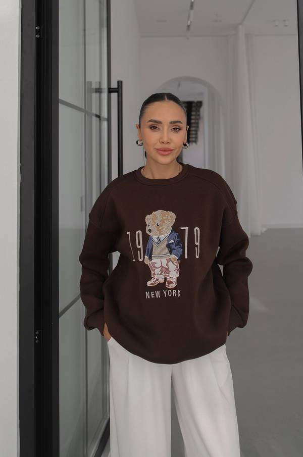 Teddy Print Sweatshirt