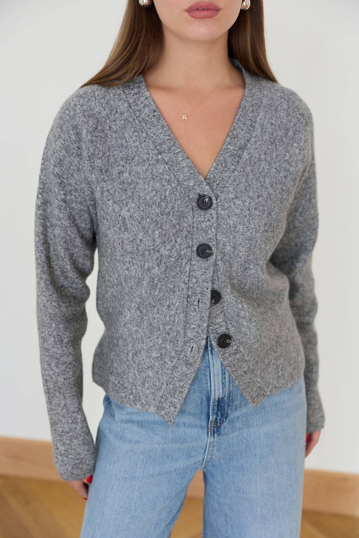 V Neck Tie Detail Cardigan