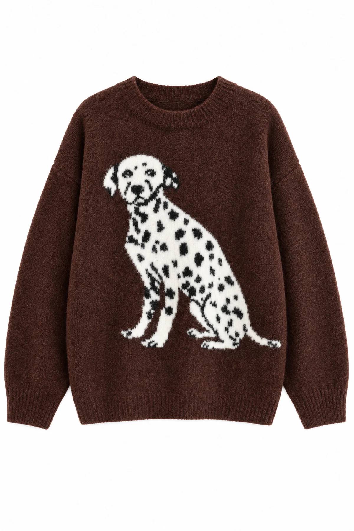 Brown Patterned Jumper