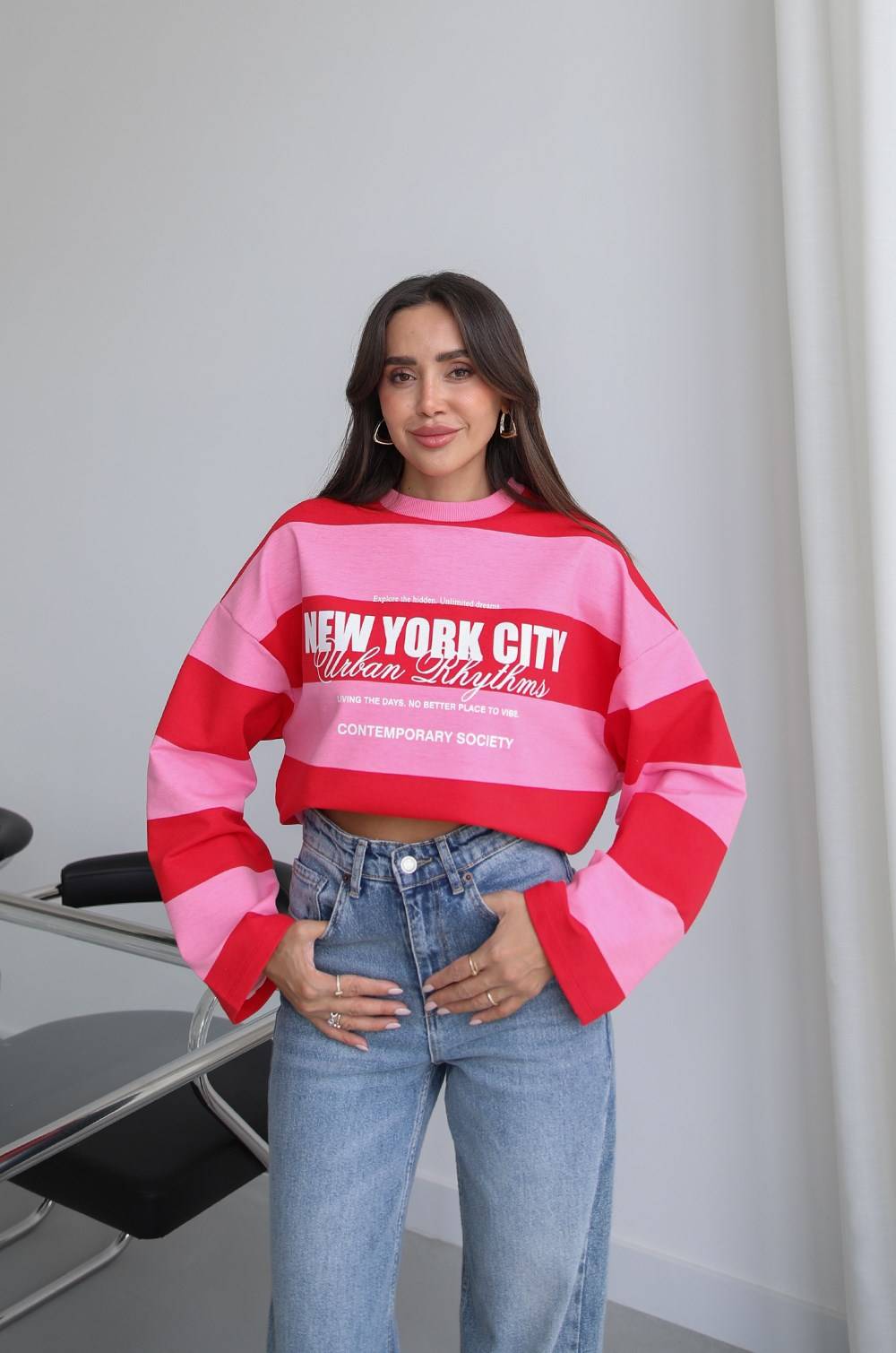 New York City Print Sweatshirt — photograph 2