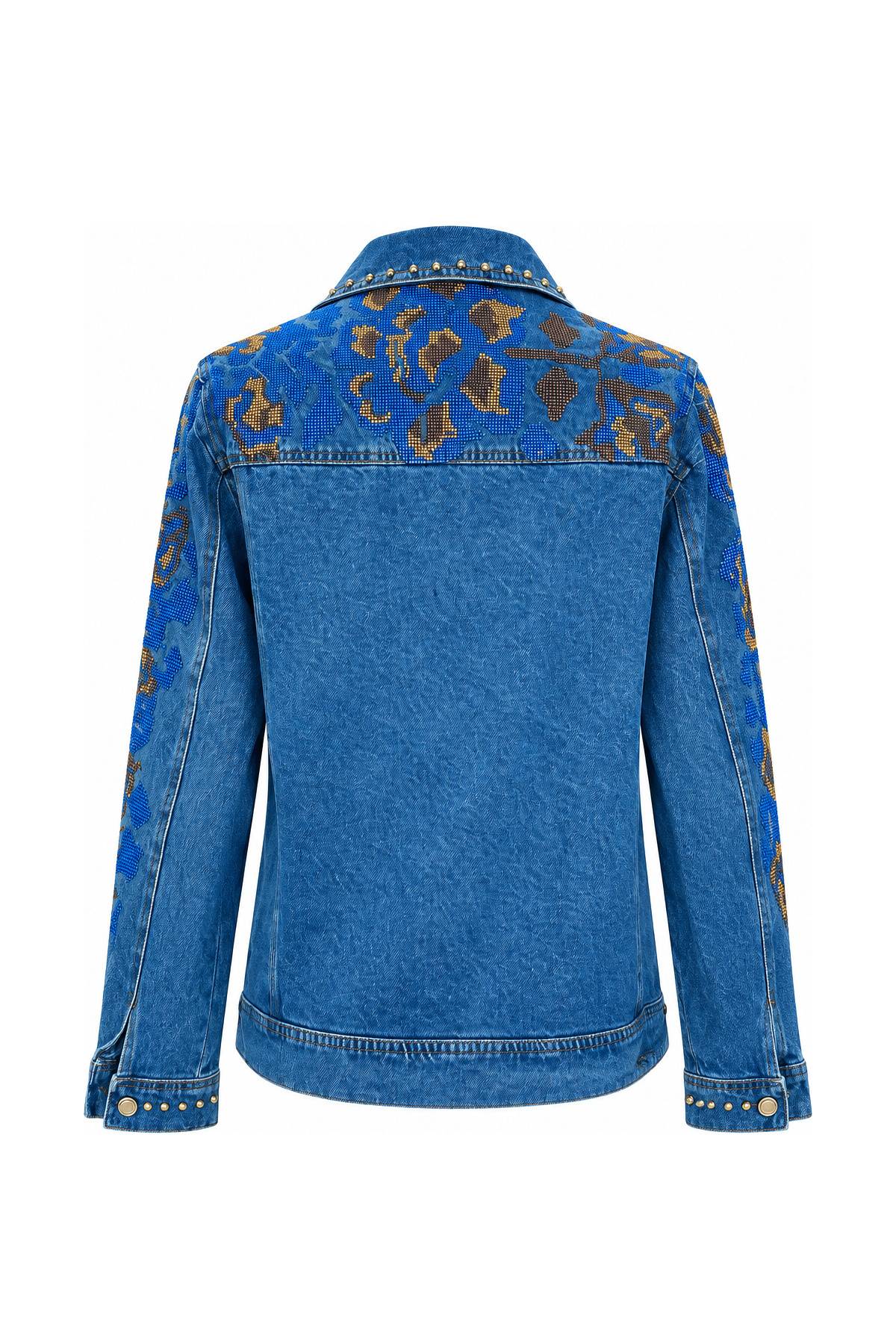 Embroidered Droplu Denim Shirt Jacket — photograph 4