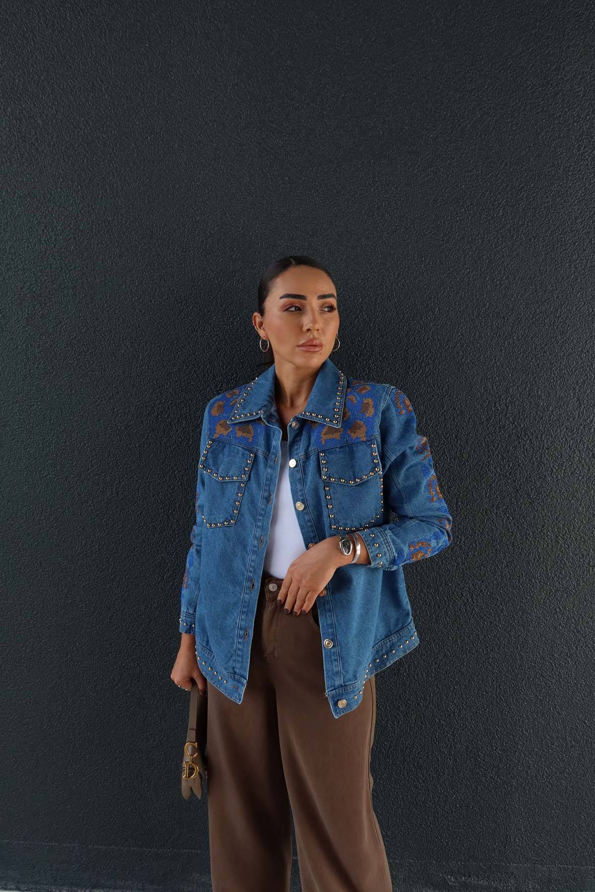 Embroidered Denim Shirt Jacket