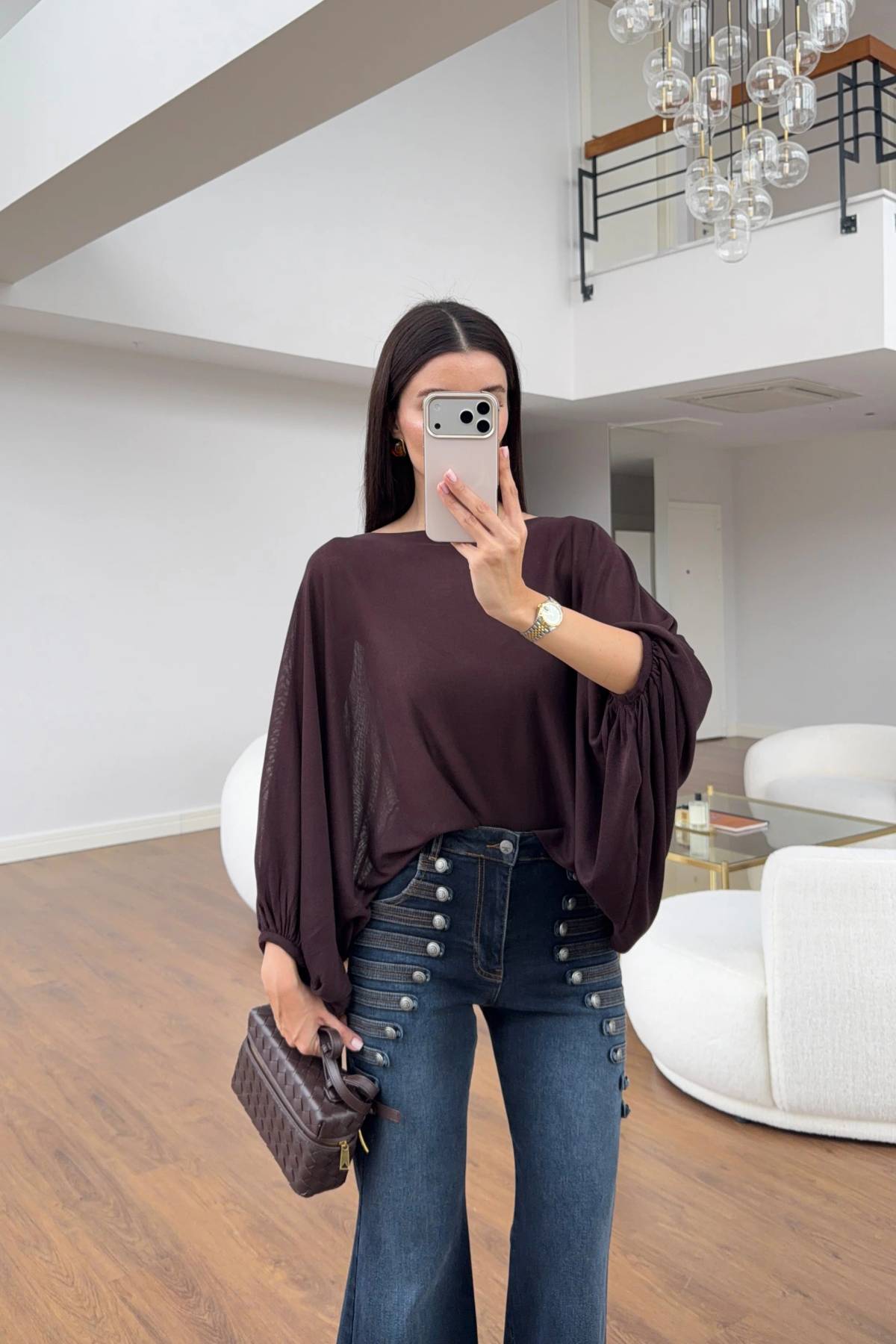 Batwing Sleeve Knit Jumper