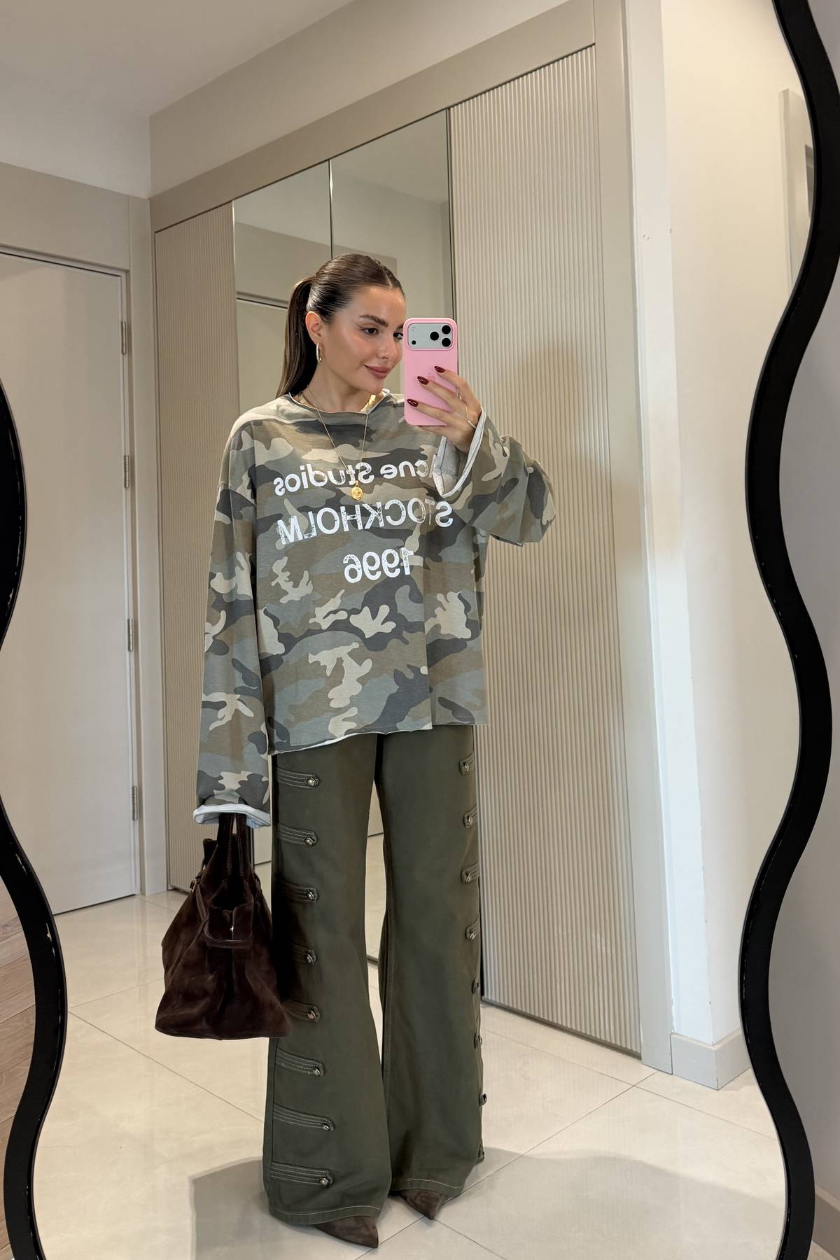 Evelyn Epaulette Palazzo Trousers
