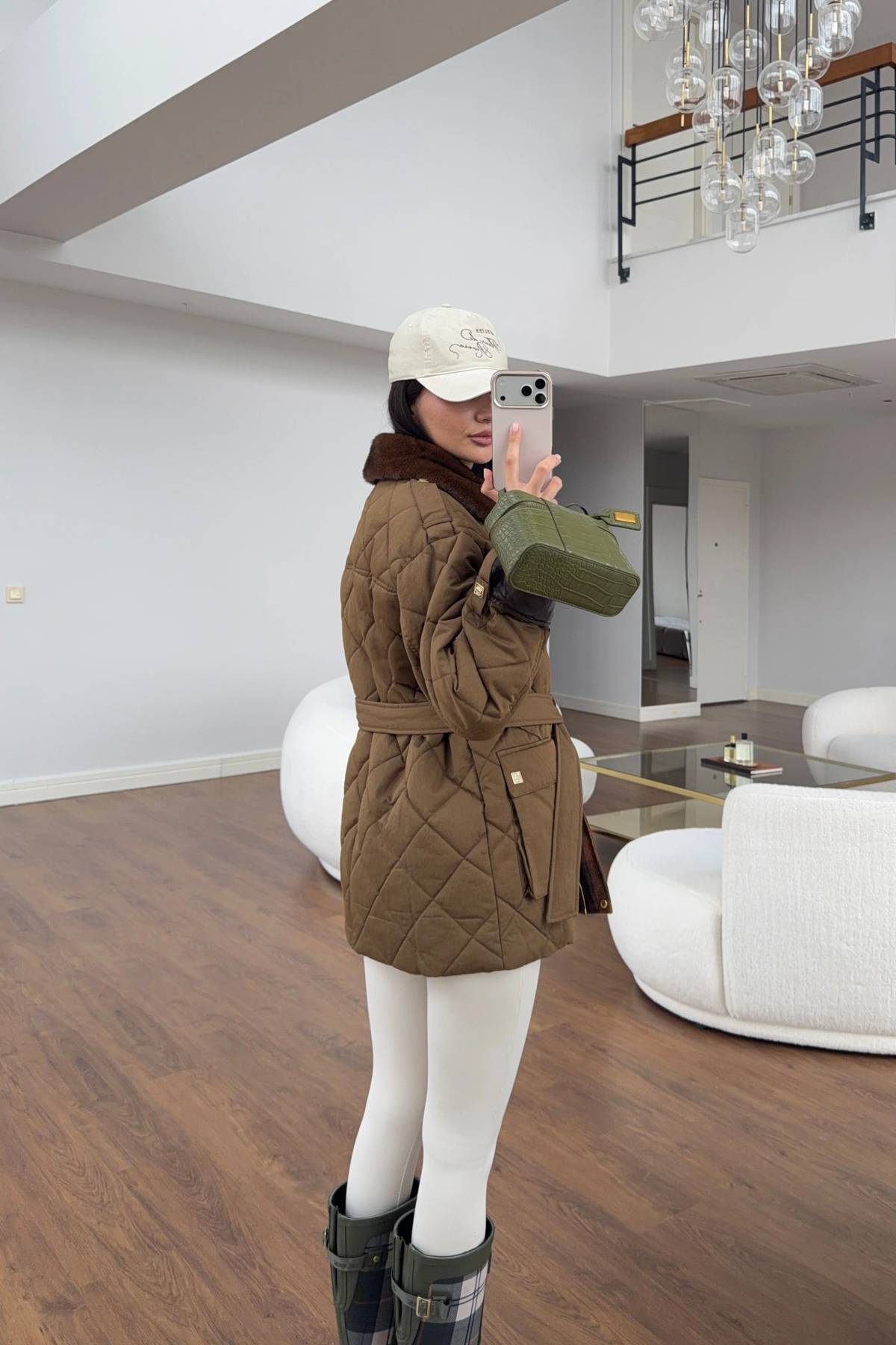 Quilted Belted Premium Coat — photograph 3