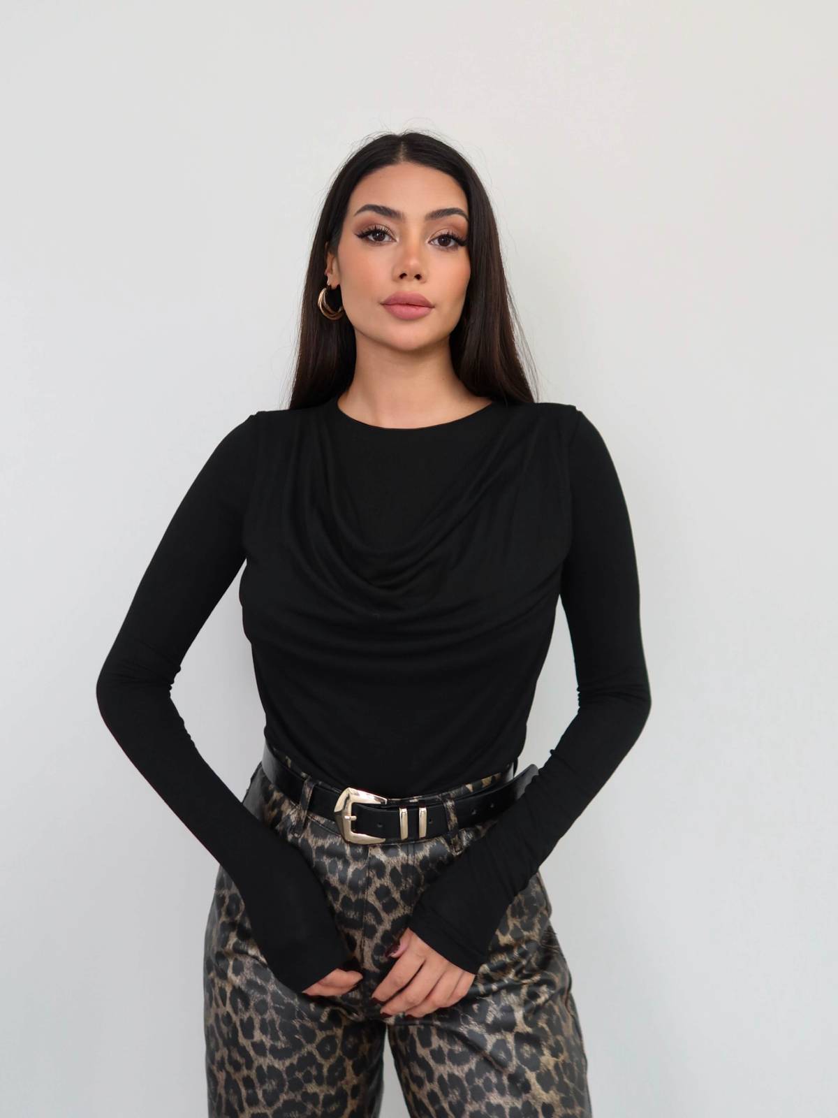 Off Shoulder Long Sleeve Blouse