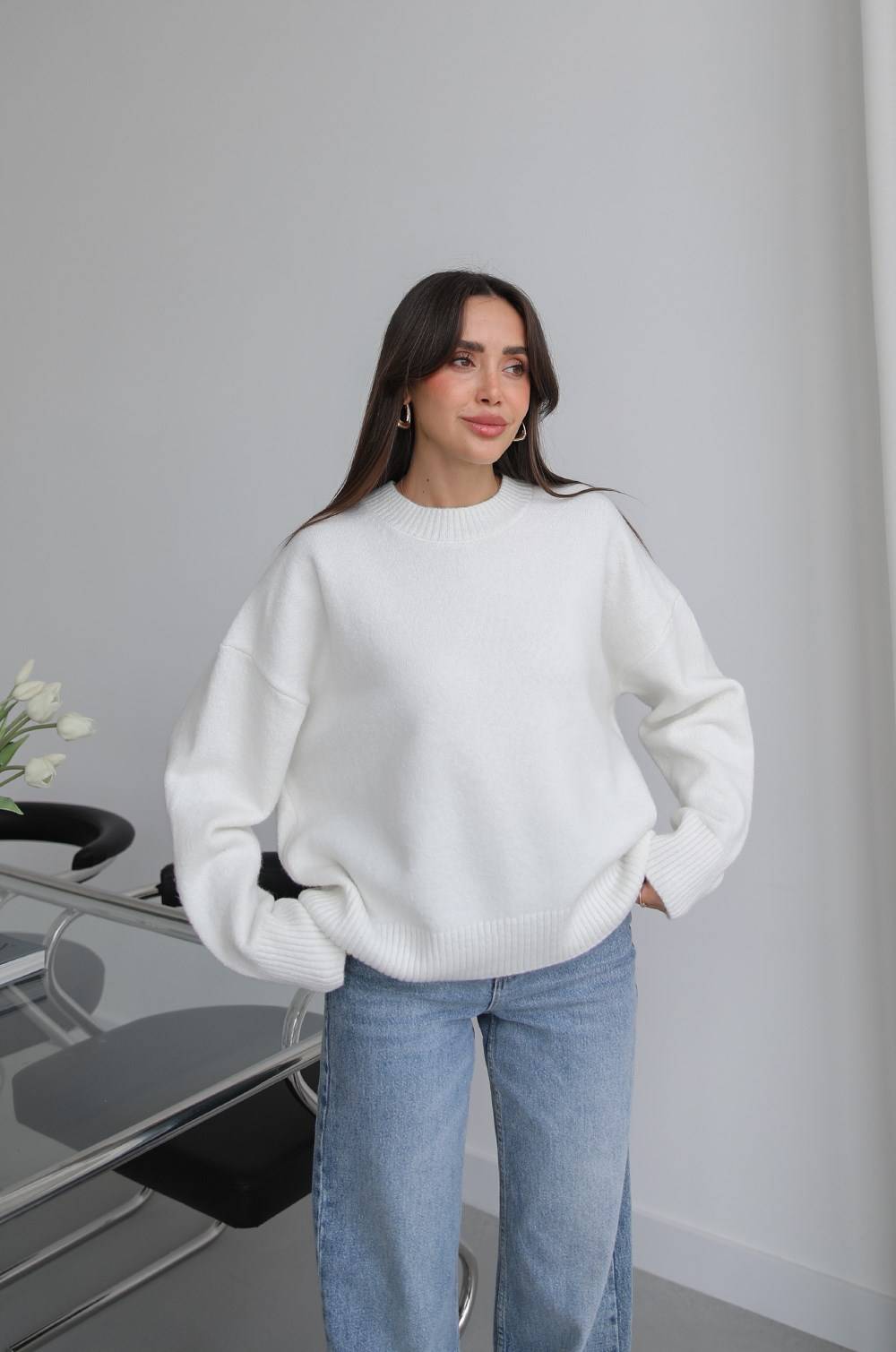 Ecru Rare Wool Premium Jumper — photograph 2