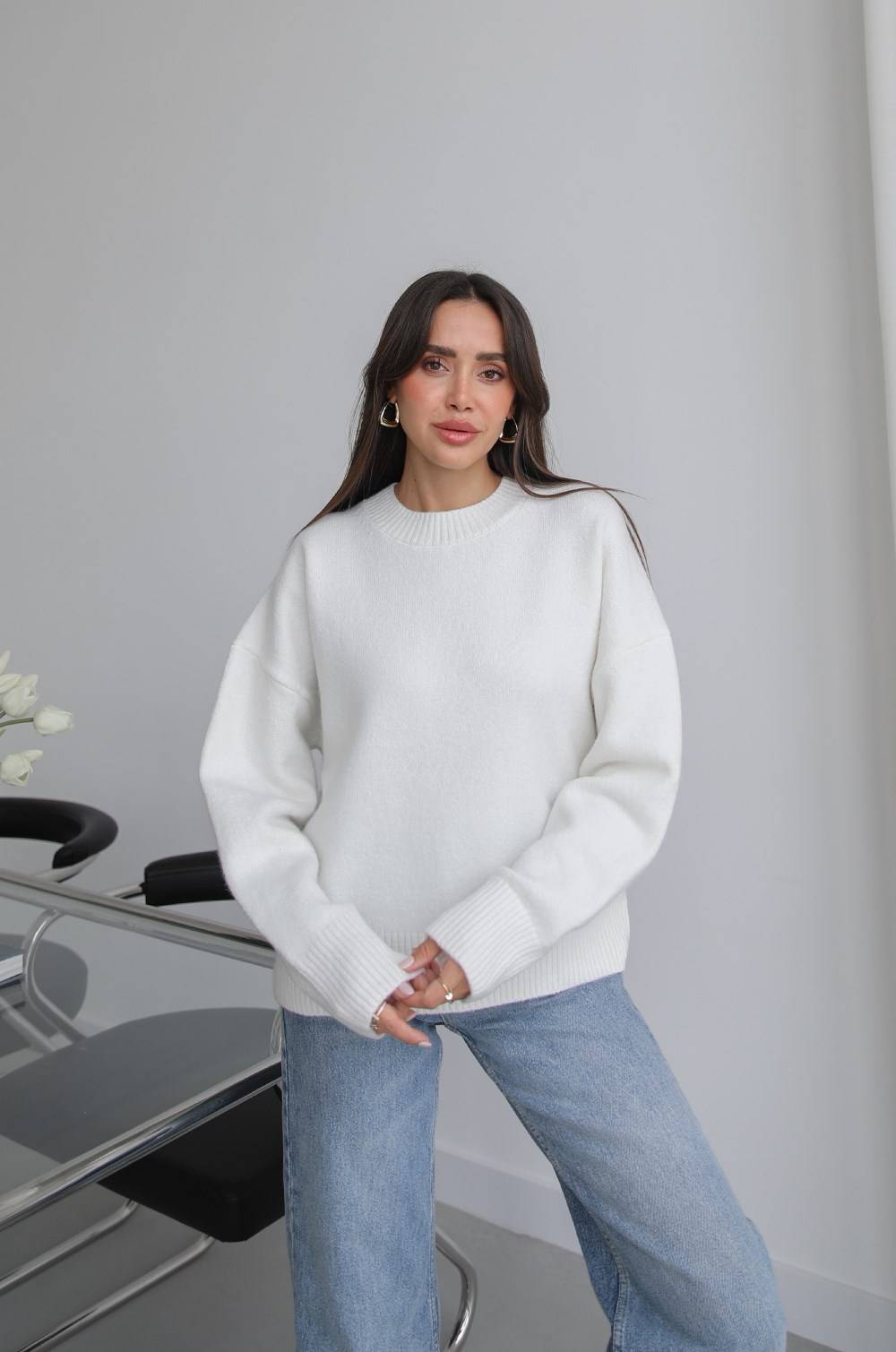 Ecru Rare Wool Premium Jumper — photograph 3