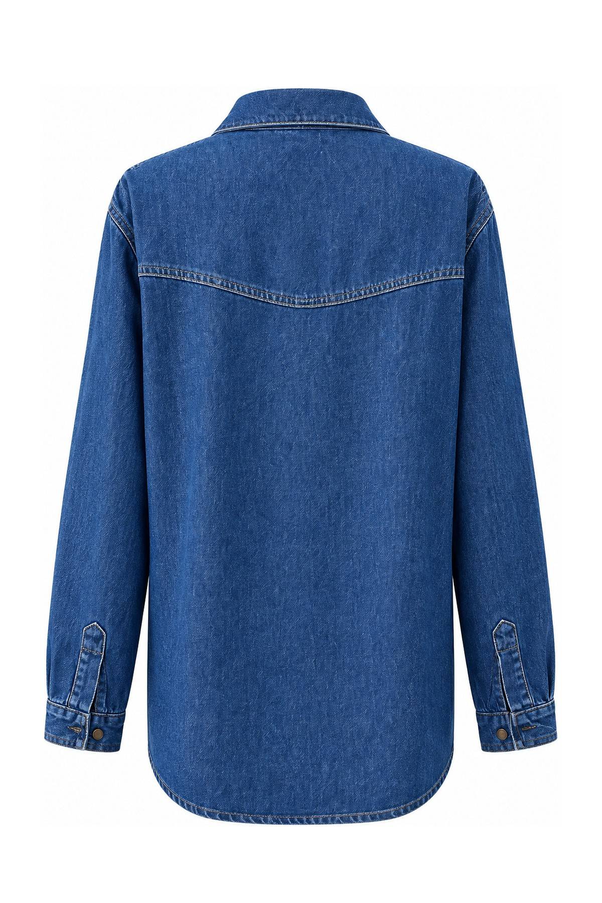 Oversized Denim Shirt — photograph 4