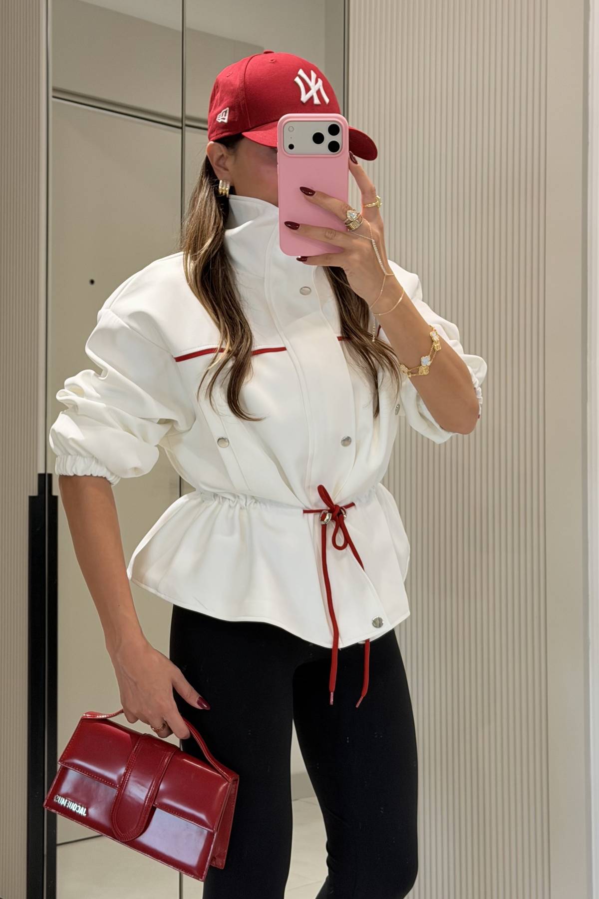 Mocca Piped Gathered Waist Jacket — photograph 2