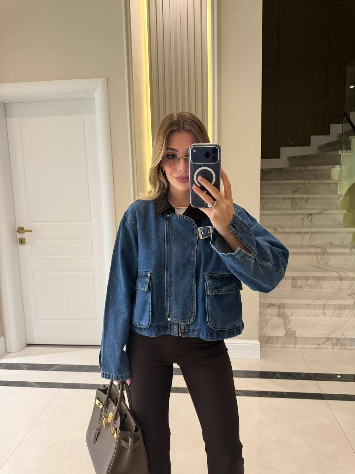 Pocket Detail Denim Jacket Order Ships