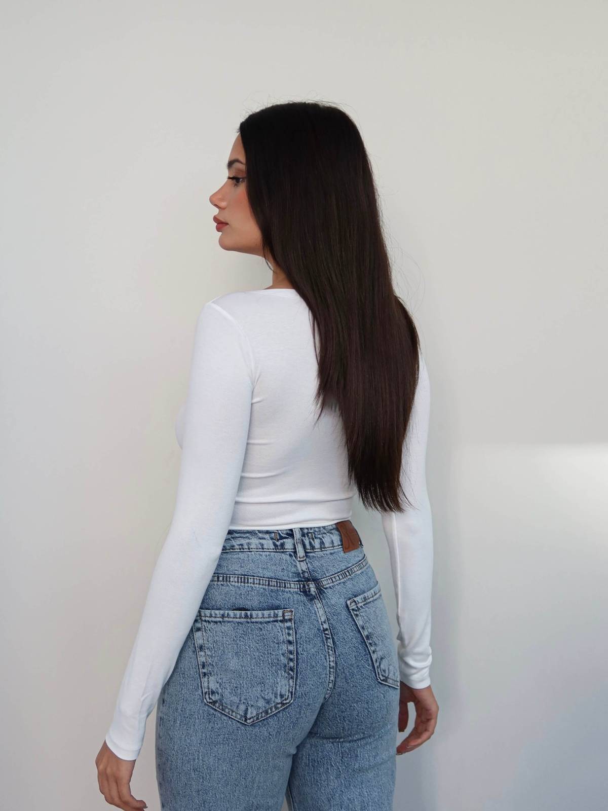 Boat Neck Slim Fit Blouse — photograph 5