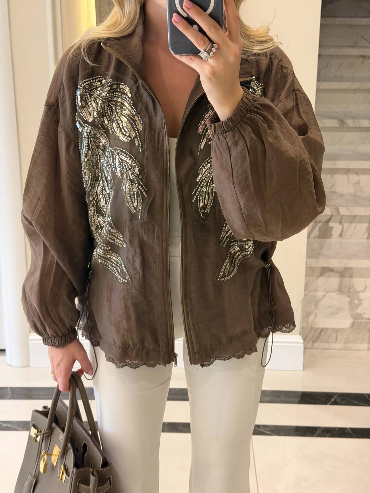 Embroidered Stand Collar Jacket — photograph 2