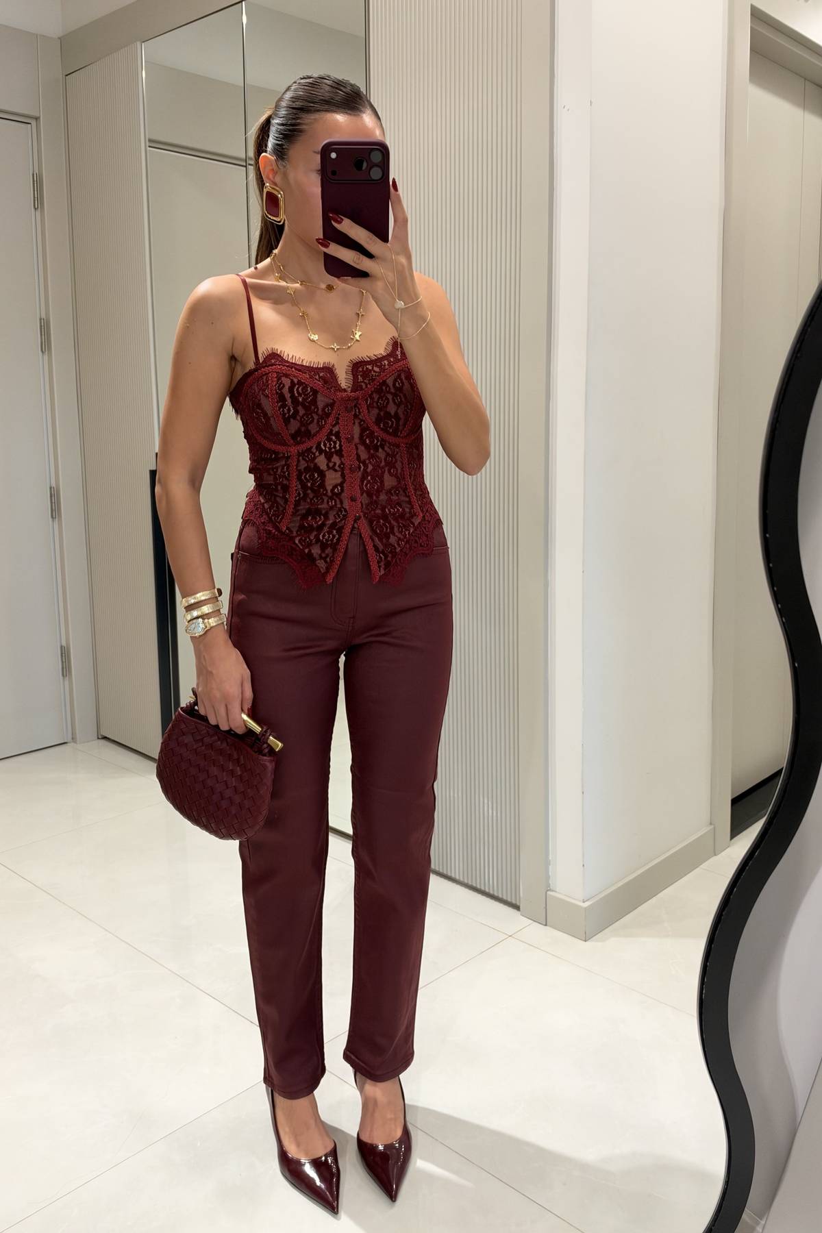Laser Burgundy Mumlu Trousers — photograph 4