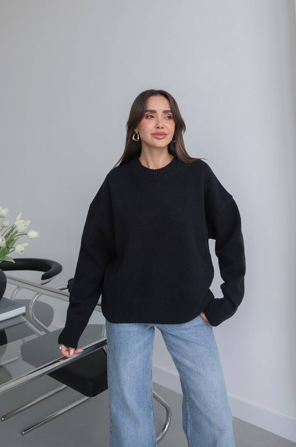 Navy Rare Wool Premium Jumper — photograph 2