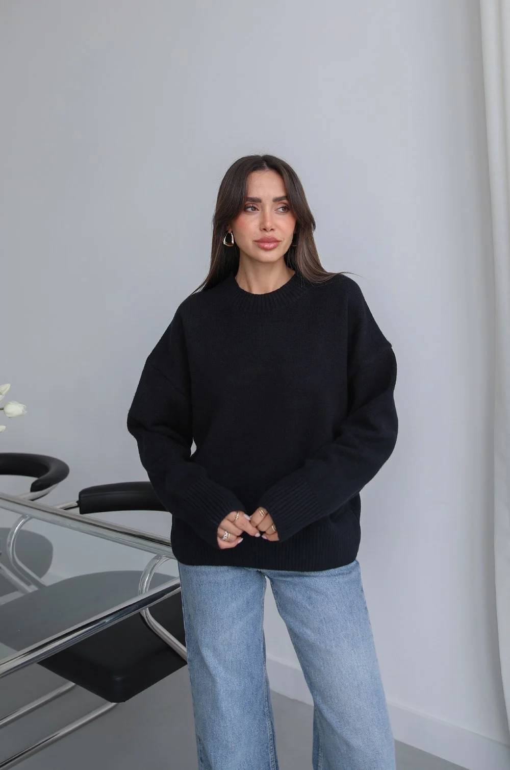 Navy Rare Wool Premium Jumper — photograph 3
