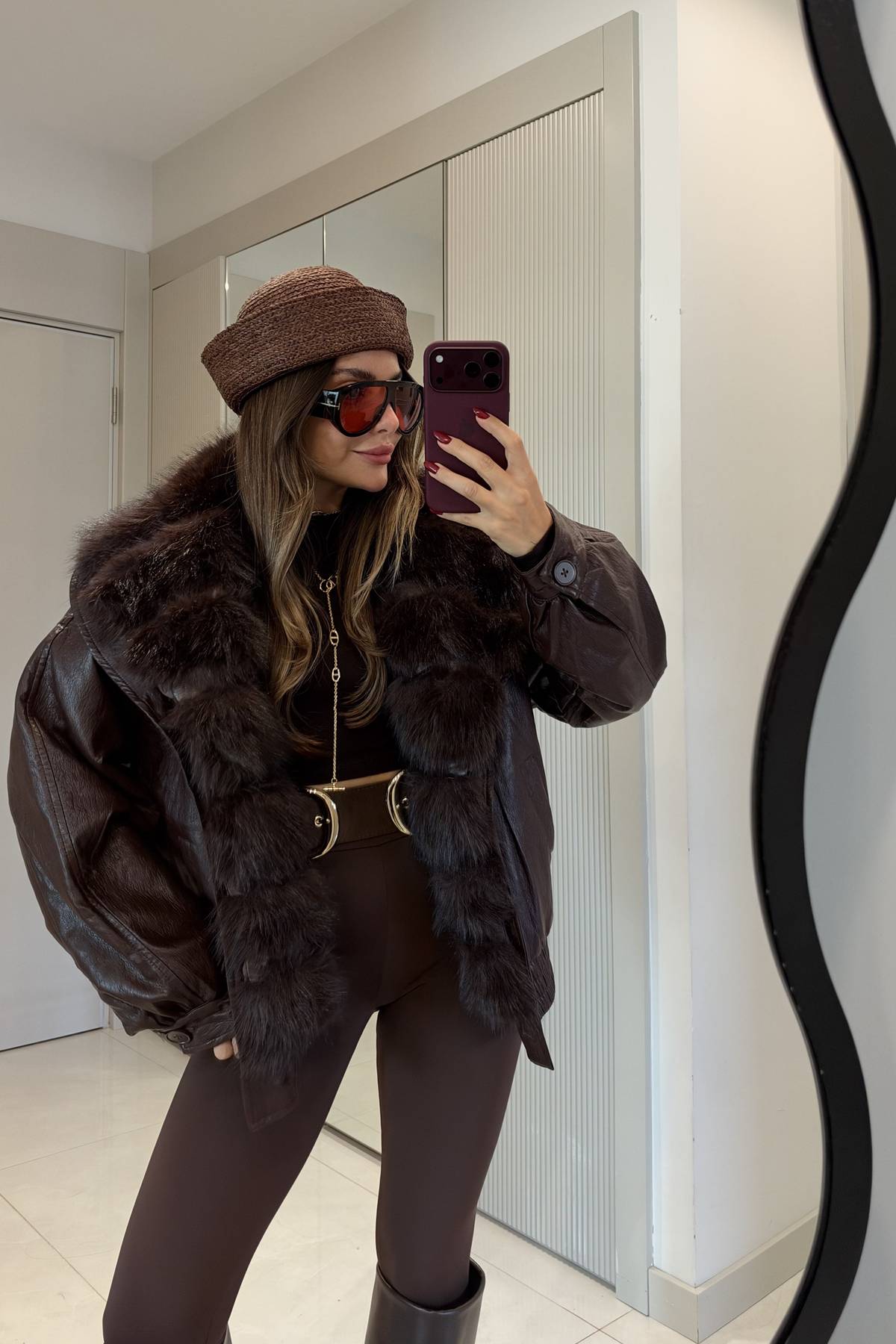 Shawe Fur Collar Bomber Premium Luxury Coat