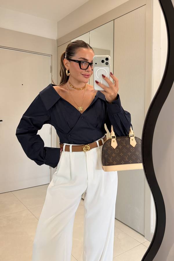 Gianna Fitted Waist Madonna Shirt