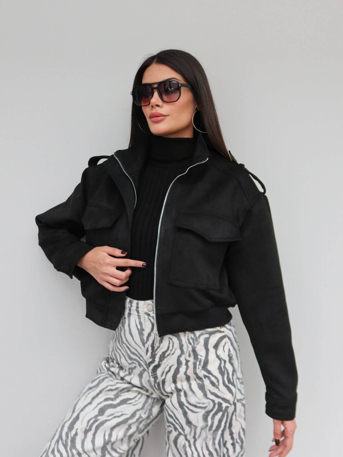 Suede Bomber Jacket — photograph 2