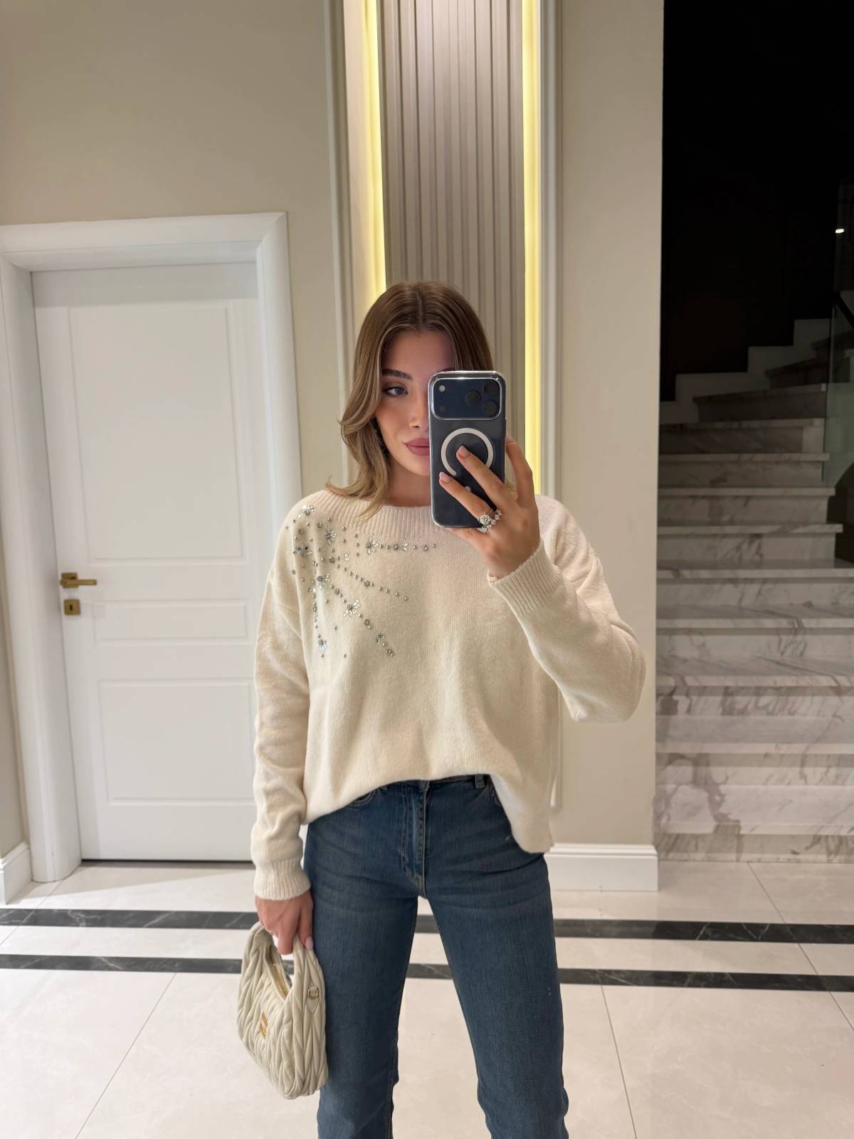 Shoulder Embellished Jumper