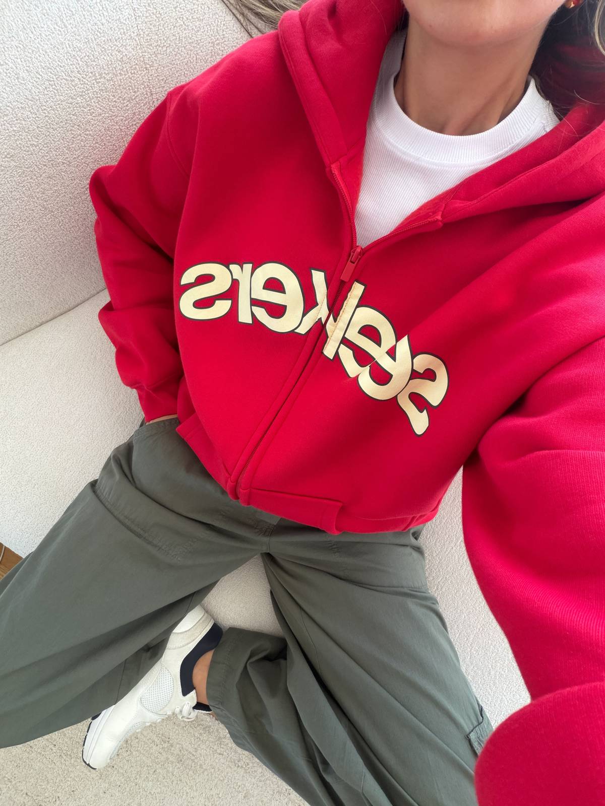 Seekers Print Zip Up Sweatshirt