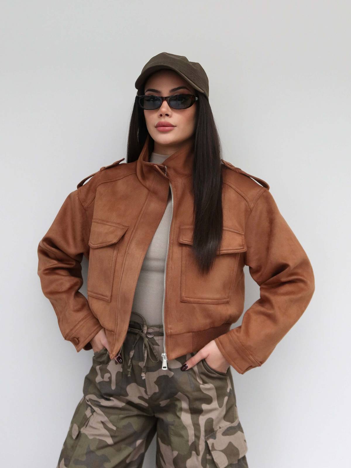 Suede Bomber Jacket — photograph 2