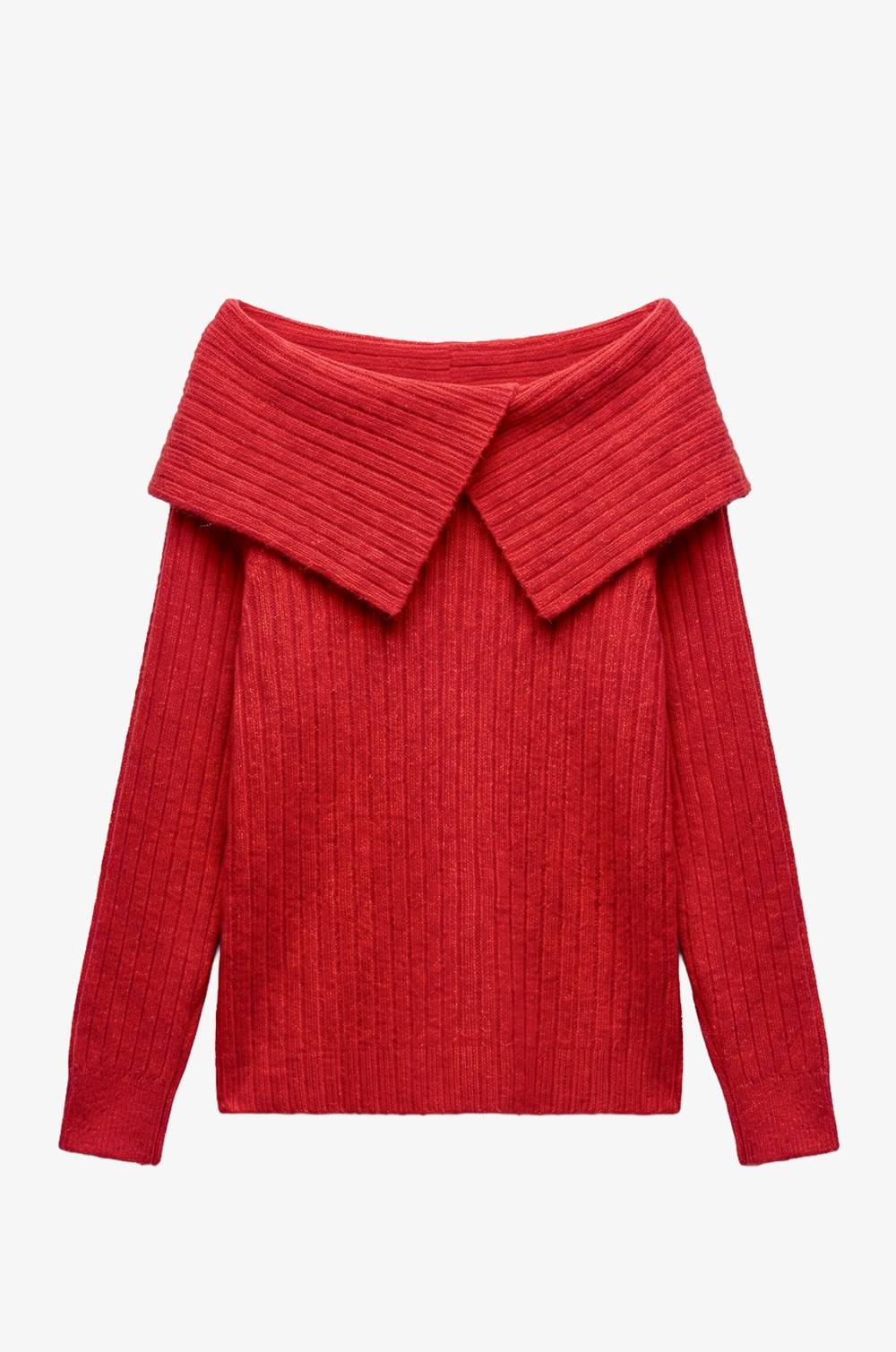 Slit Off Shoulder Jumper