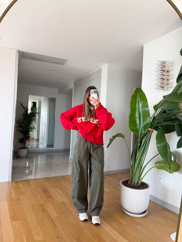 Drawstring Waist Cargo Pocket Trousers
