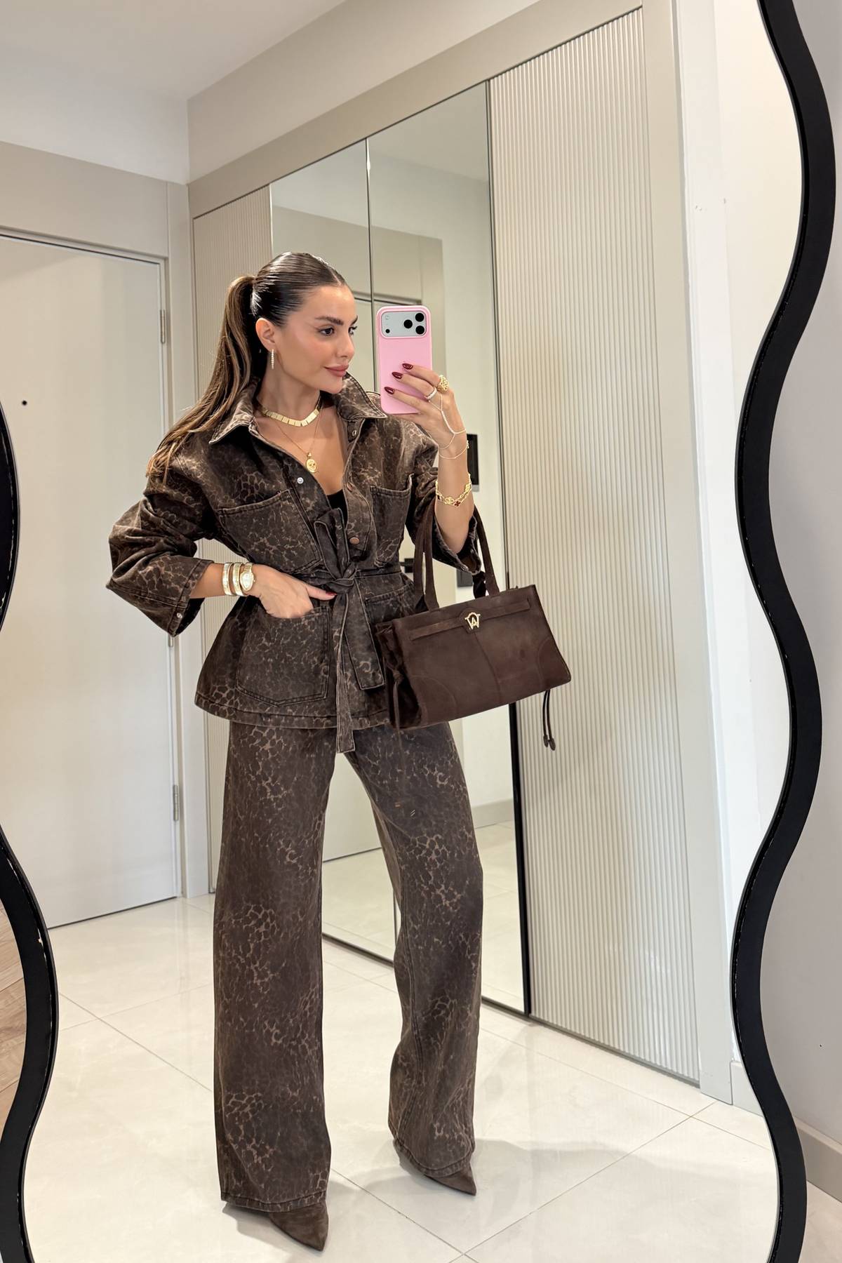 Keona Leopard Print Trousers