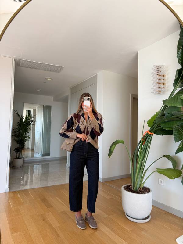 Tapered Ankle Jeans Dark Navy