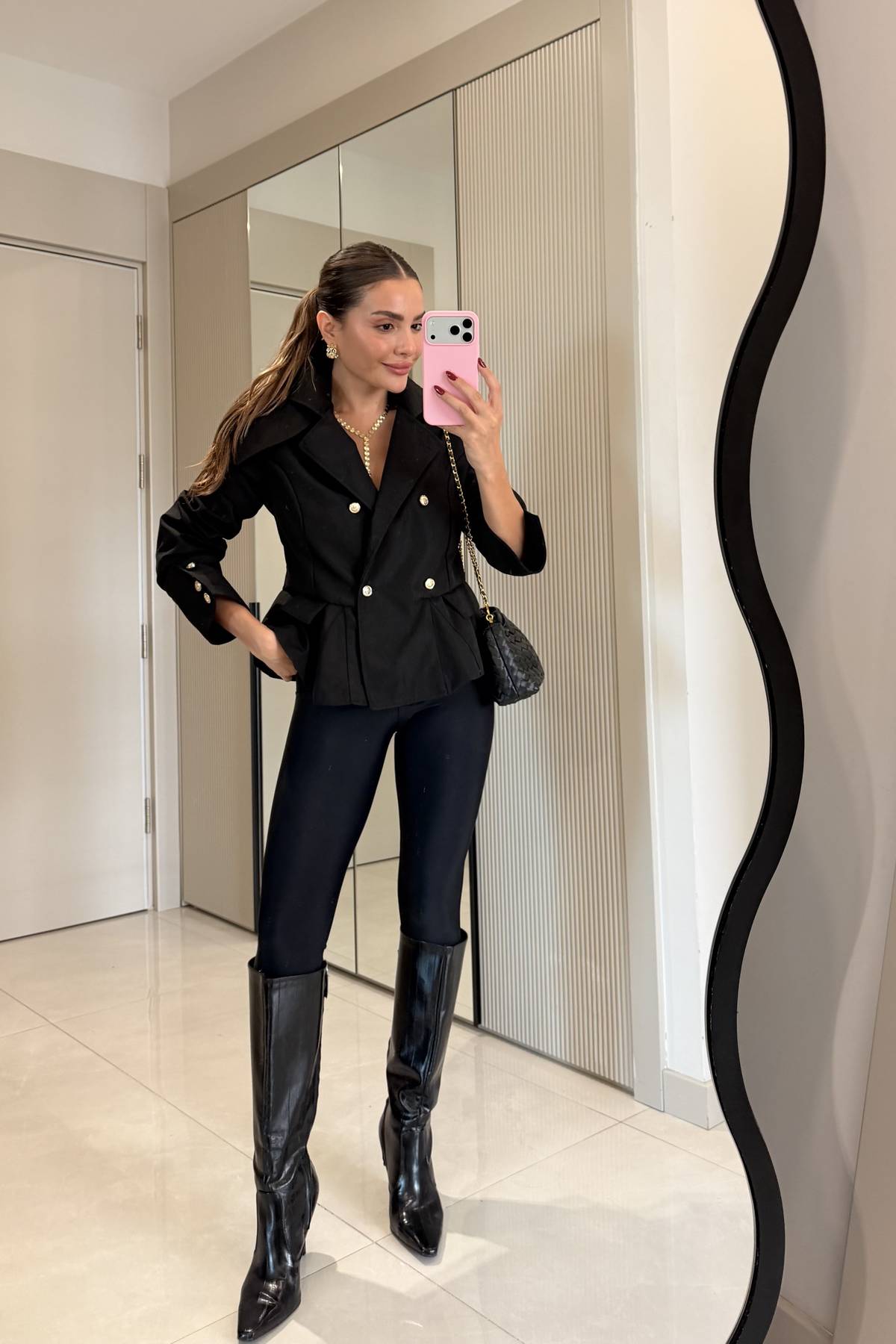 Ophelia Buttoned Peplum Blazer Jacket — photograph 2