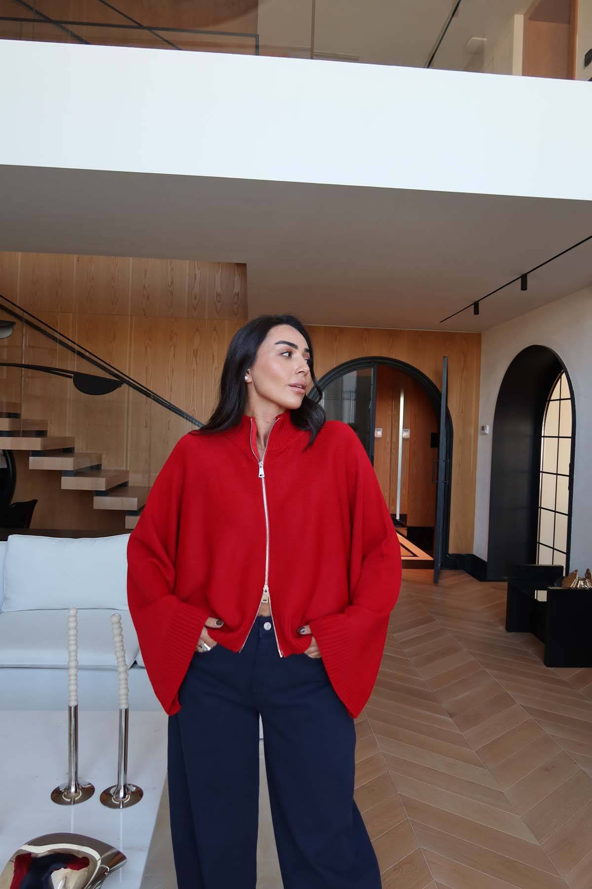 Oversized Wide Sleeve Cardigan