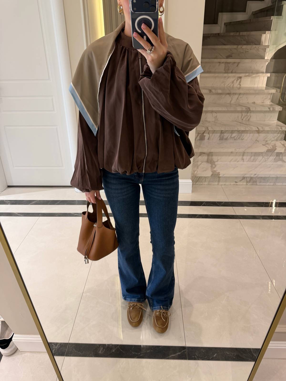 Zip Balloon Sleeve Jacket — photograph 2