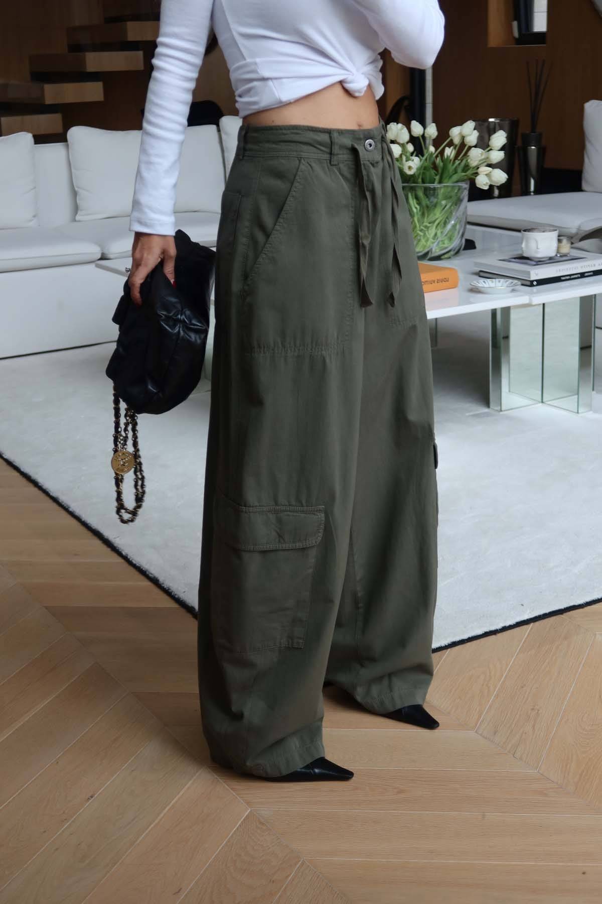 Cargo Pocket Belden Lace-Up Trousers — photograph 2