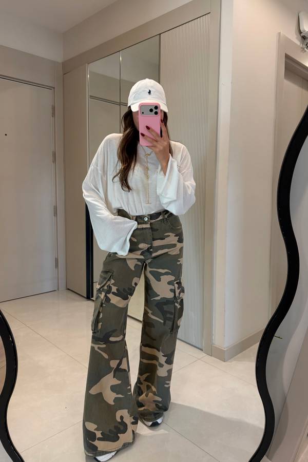 Military Dark Camouflage Cargo Trousers