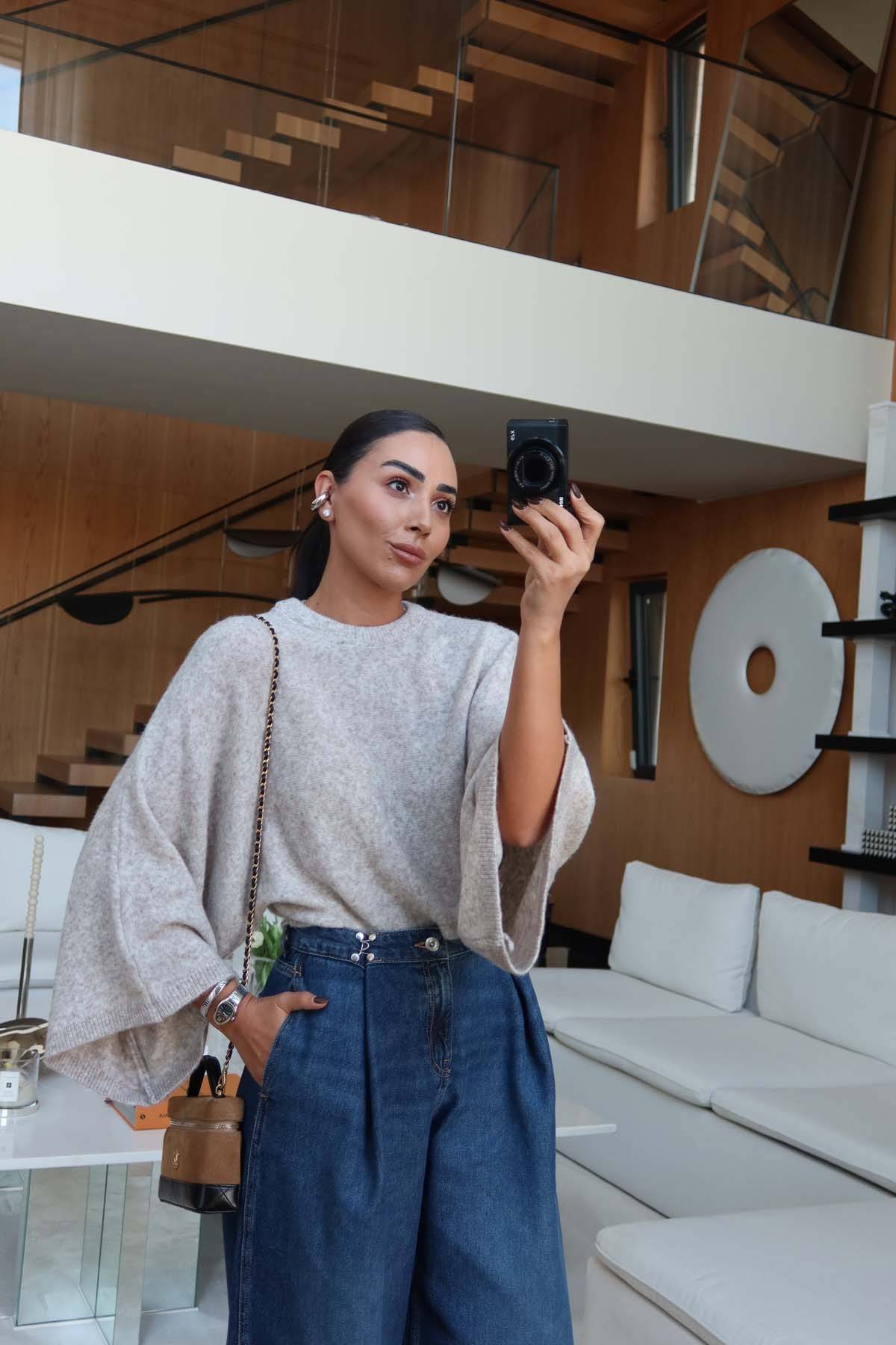 Batwing Sleeve Knit Jumper