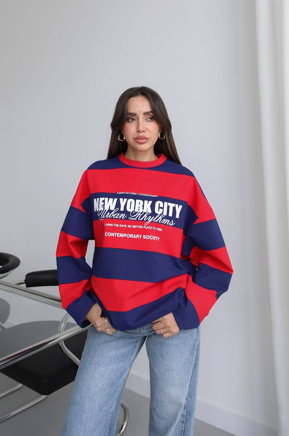 New York City Print Sweatshirt — photograph 2