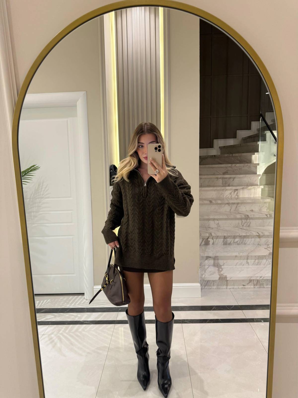 Cable Knit Zip Jumper