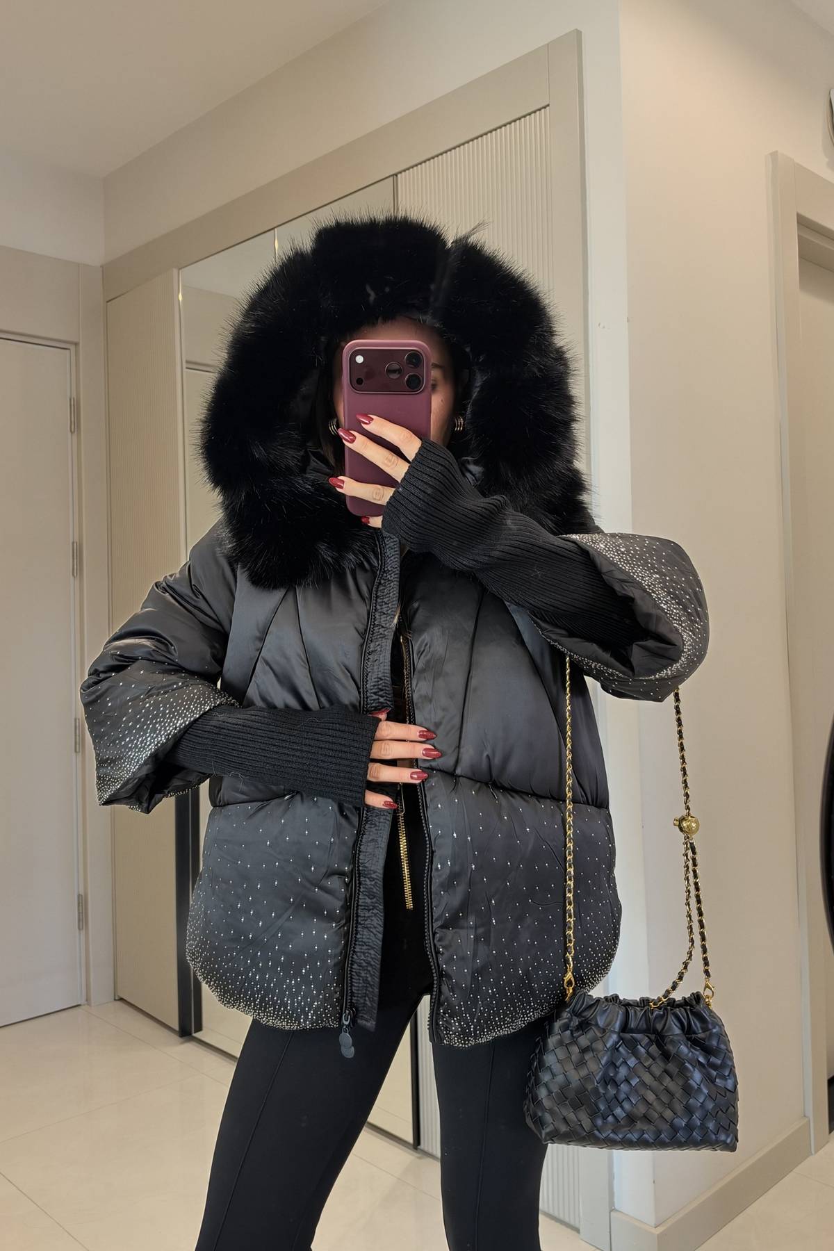 Bonilla Embellished Premium Luxury Puffer Coat — photograph 2