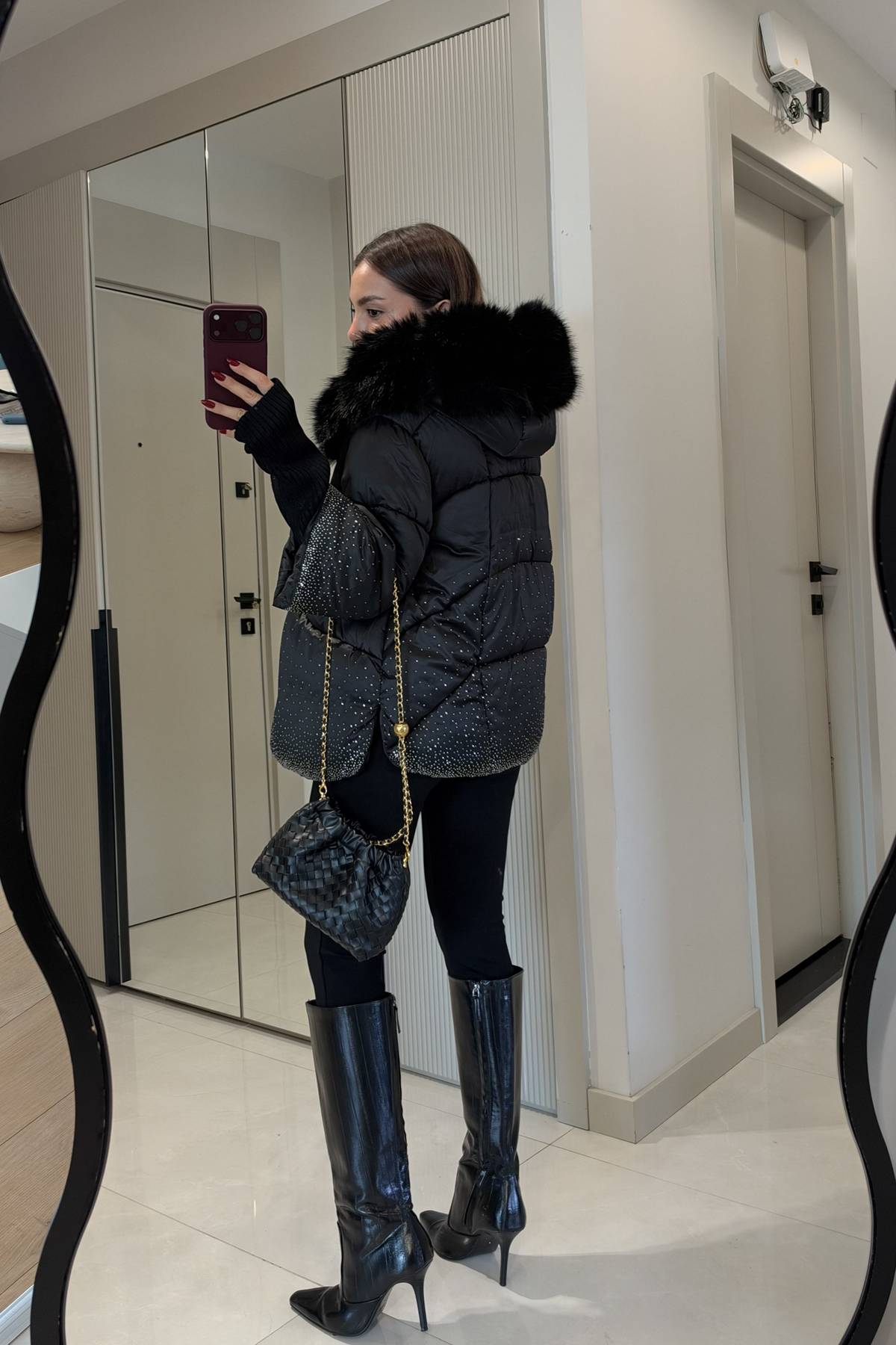 Bonilla Embellished Premium Luxury Puffer Coat — photograph 4