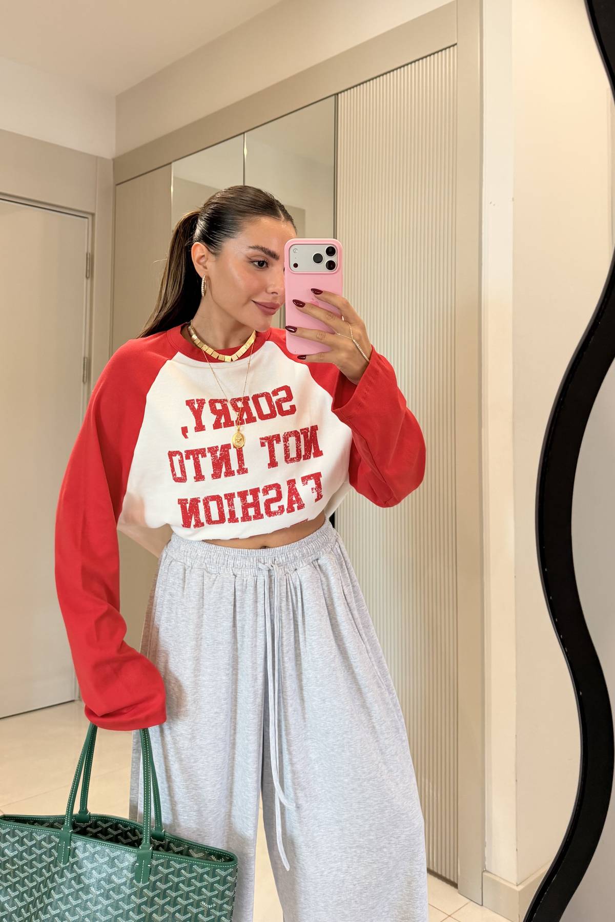 Sorry Slogan Print Long Sleeve T Shirt — photograph 3
