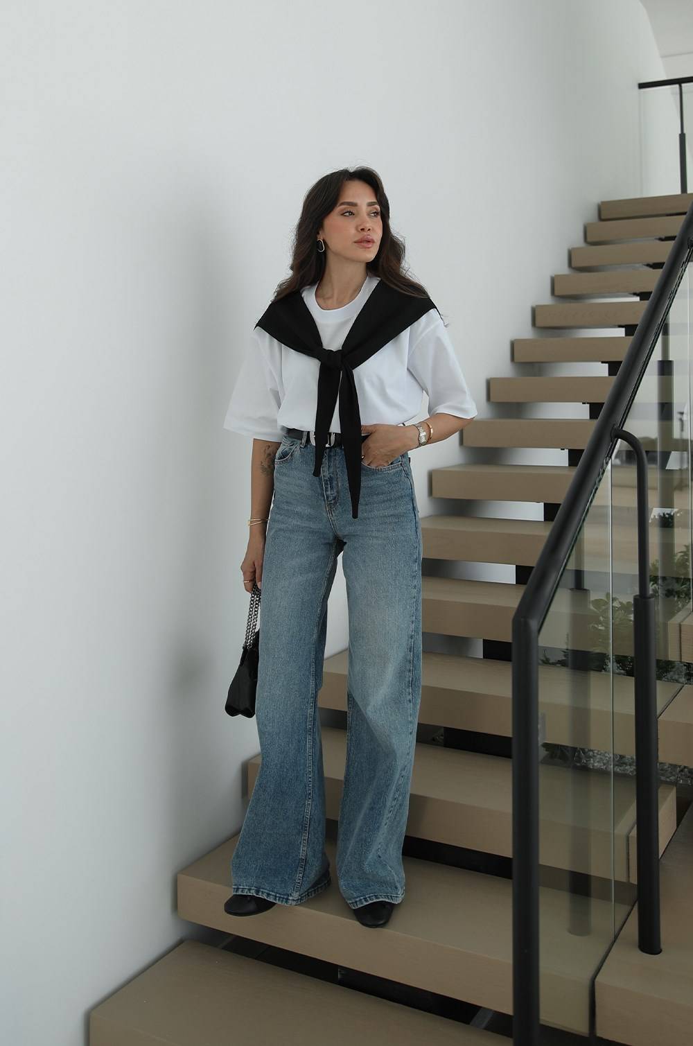 Tinted Wide Leg Jeans